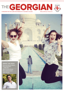 InsIde thIs Issue - St George`s College
