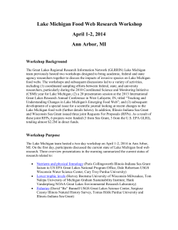 Lake Michigan Food Web Research Workshop - Illinois