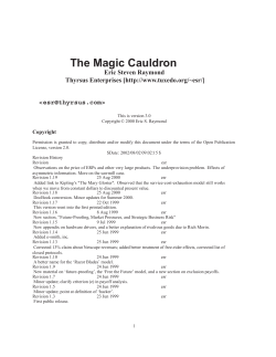 The Magic Cauldron