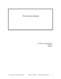 The American Identity - Farmington Public Schools