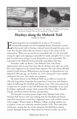 Heydays along the Mohawk Trail