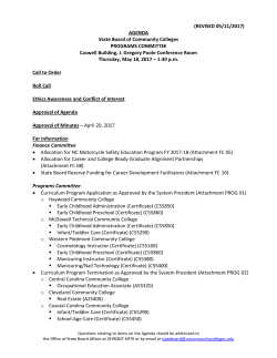 May 2017 - NC Community Colleges