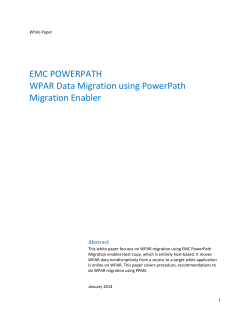 WPAR migration support with EMC PPME