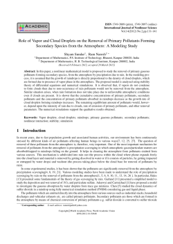 Role of Vapor and Cloud Droplets on the Removal of Primary