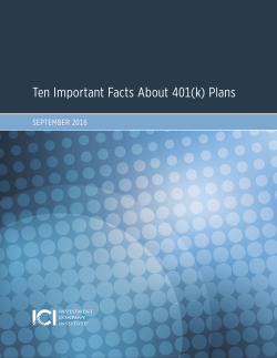 Ten Important Facts About 401(k) Plans