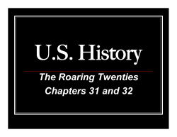 The Roaring Twenties Chapters 31 and 32