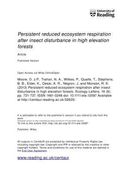 Persistent reduced ecosystem respiration after insect disturbance in