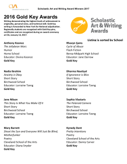 2017 Scholastic Writing Awards
