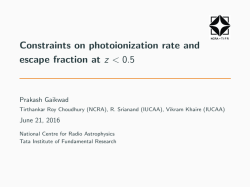 Constraints on photoionization rate and escape fraction at z0.5