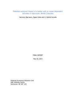 Potential economic impact of a tanker spill on