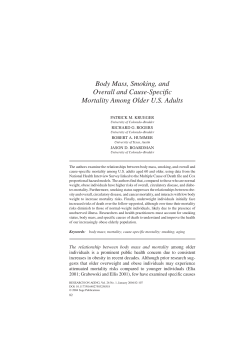 Body Mass, Smoking, and Overall and Cause