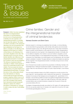 Crime families: Gender and the intergenerational transfer of criminal