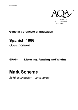 AS JUN 2010 MS - AQA A-level Spanish past papers and preparation