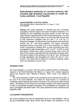 Hydrochemical monitoring of a forested catchment
