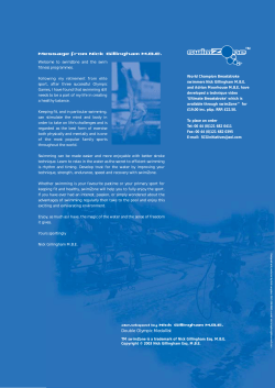 Message from Nick Gillingham M.B.E.