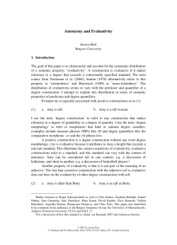 Antonymy and Evaluativity