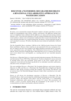 discover a watershed: rio grande/rio bravo a binational