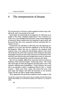 4 The interpretation of dreams