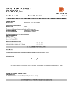 SAFETY DATA SHEET PROSOCO, Inc.