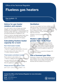 Flueless gas heaters