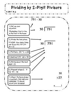 Dividing by 2-Digit Divisors
