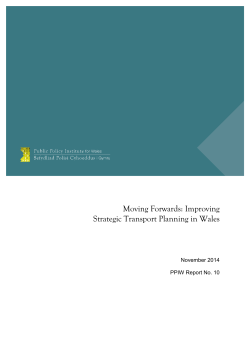 Improving Strategic Transport Planning in Wales