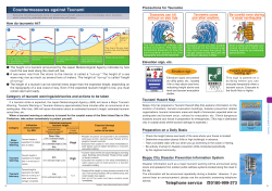 Telephone service 0180-999-273 Countermeasures against Tsunami