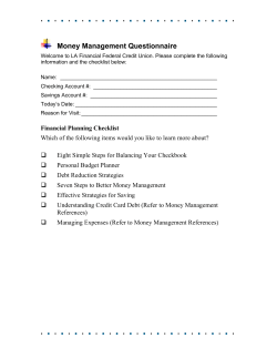 Money Management Tools