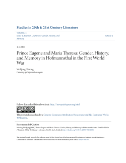 Prince Eugene and Maria Theresa: Gender