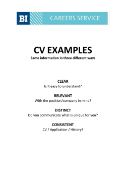 CV examples