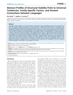 Abstract Profiles of Structural Stability Point to Universal Tendencies