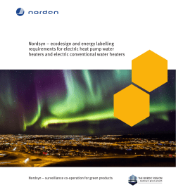 Nordsyn &ndash; ecodesign and energy labelling requirements for electric