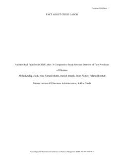 Child Labour Comparative study