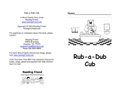 Rub-a-Dub Cub - ReadingFriend.com