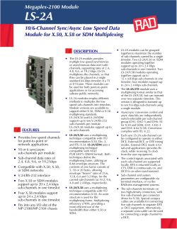 Megaplex-2100 Module 10/6-Channel Sync/Async Low Speed Data