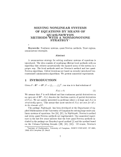 SOLVING NONLINEAR S"STEMS OF EQUATIONS B" MEANS OF
