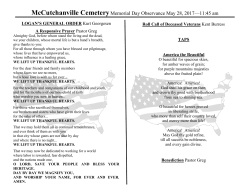 McCutchanville Cemetery Memorial Day Observance May 30, 2010