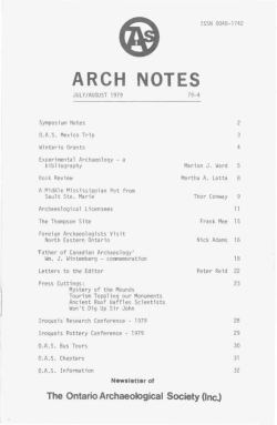 4 - Ontario Archaeological Society