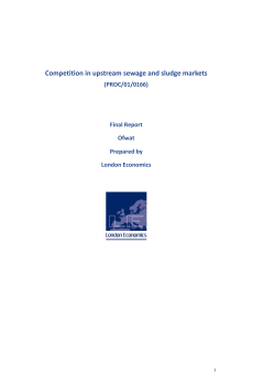 Competition in upstream sewage and sludge markets