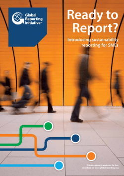Ready to Report? - Global Reporting Initiative