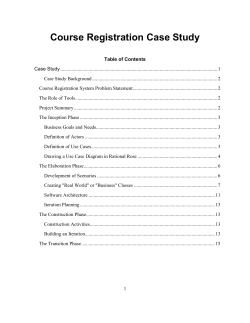 Course Registration Case Study