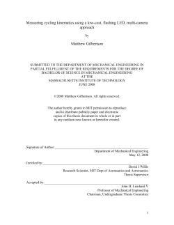 Measuring cycling kinematics using a low