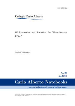 Gerschenkron Effect - Collegio Carlo Alberto