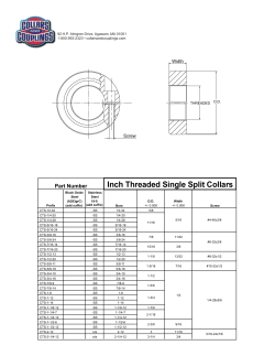 Inch Threaded Single Split Collars
