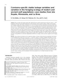 Carnivore-specific stable isotope variables and variation in the