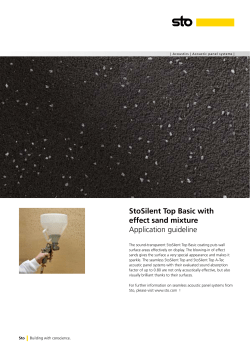 StoSilent Top Basic with effect sand mixture Application guideline
