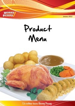 Product Menu - Henny Penny