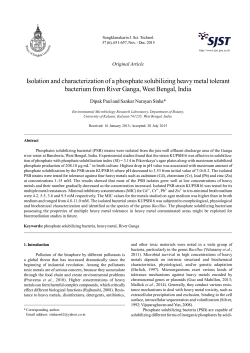Isolation and characterization of a phosphate solubilizing heavy metal