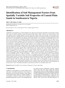 Identification of Soil Management Factors from Spatially Variable