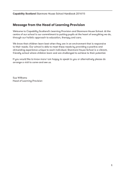 Stanmore Handbook - Capability Scotland